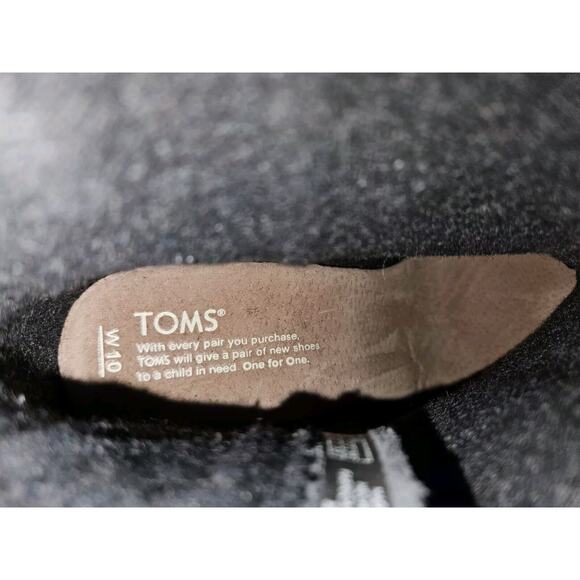 NEW! TOMS Desert Wedge High Grey Suede Women's Size 10 Ankle Boots Zipper Side - Picture 9 of 14